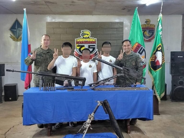 4ID troops seize firearms, mortar, and discover arms caches in Caraga