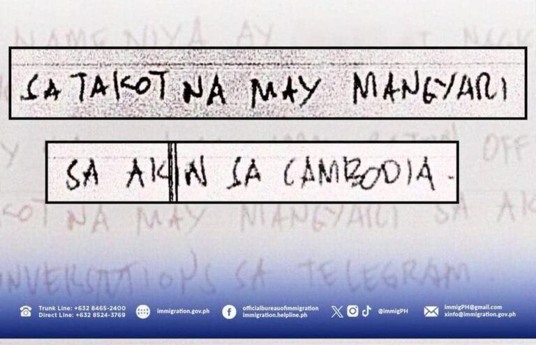BI Intercepts Filipino tourist bound for scam hub abroad