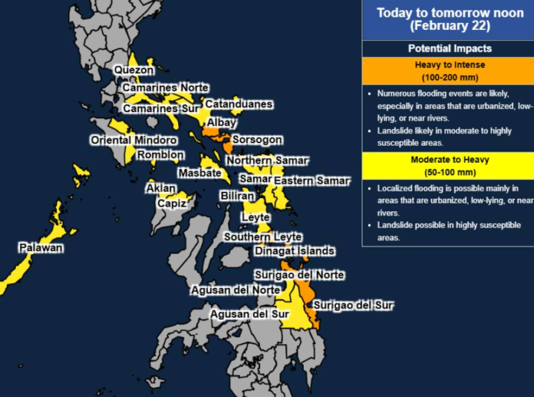 Classes suspended in parts of Caraga due to Shear Line