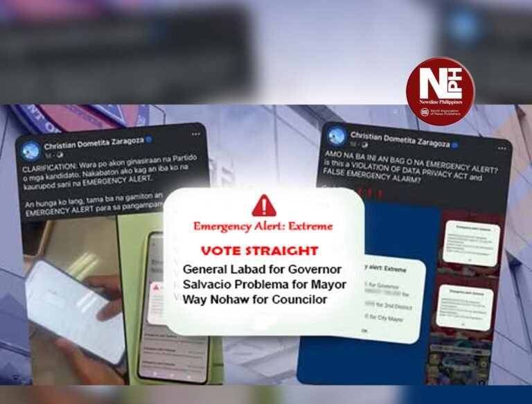 ECBS emegency alert system sa  OCD gigamit sa kampanya sa mga politika