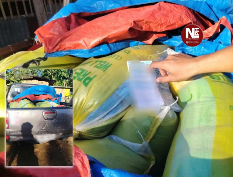 Pick-up truck loaded with rice and sample ballots seized by police in Cotabato