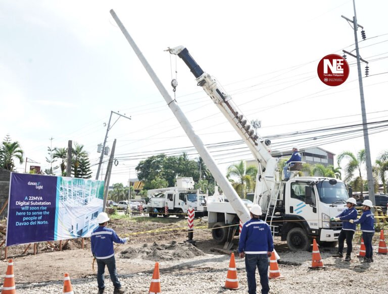 Davao Light installs first Power Pole in New Franchise Area