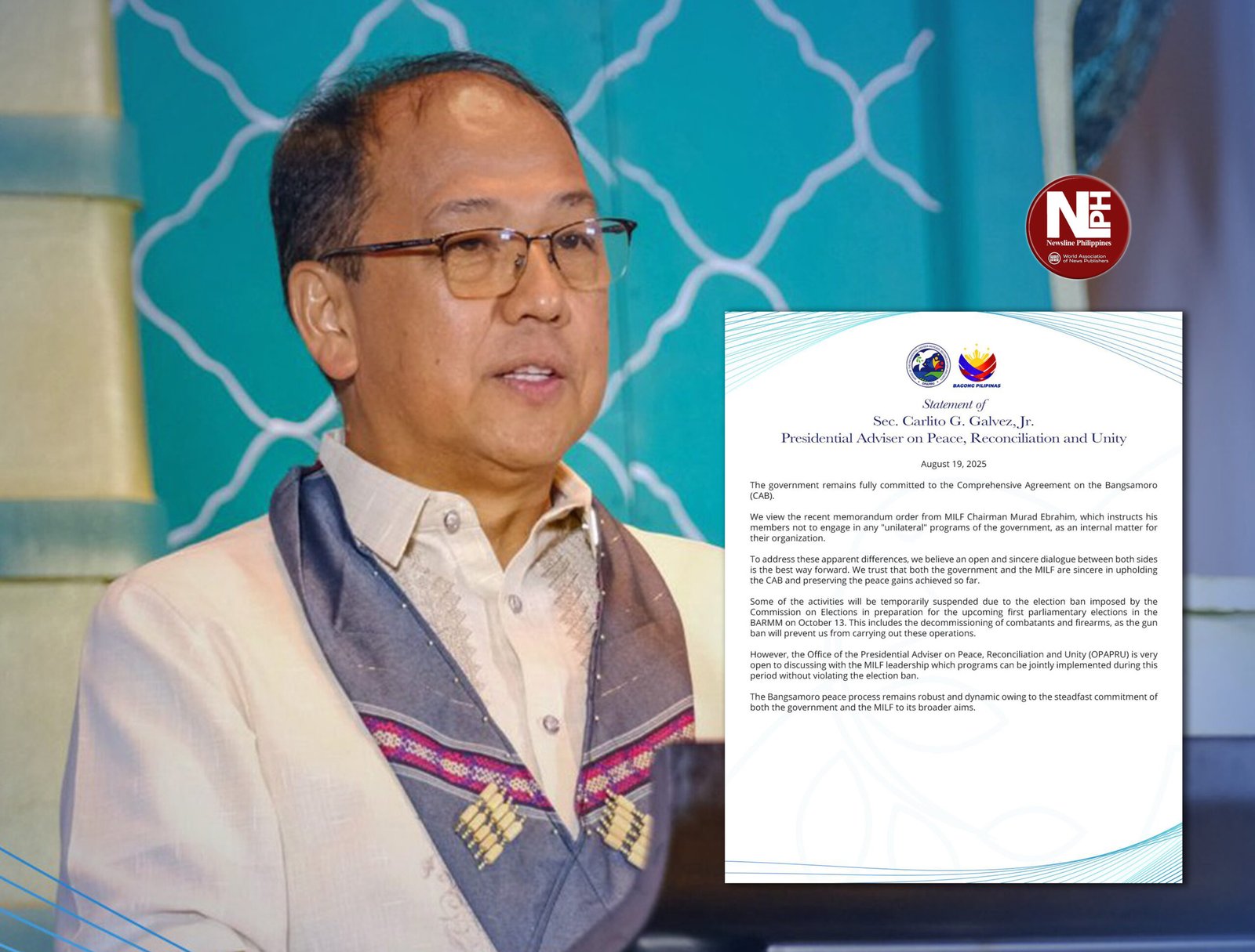 GALVEZ PUSHES FOR DIALOGUE