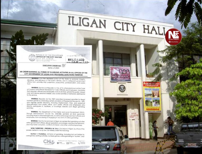Online Gambling ban imposed in Iligan City Gov’t Offices