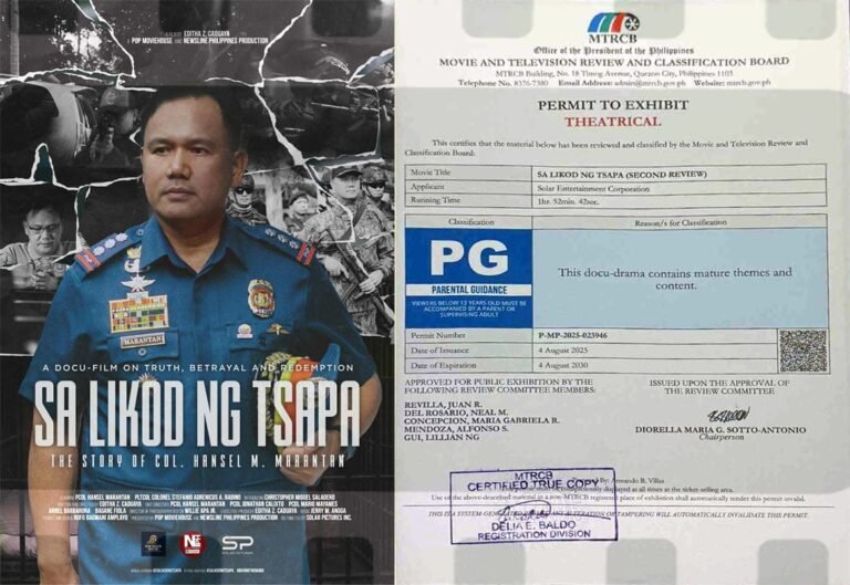 MTRCB Rates Sa Likod ng Tsapa as PG; Nationwide Release Set for August 13