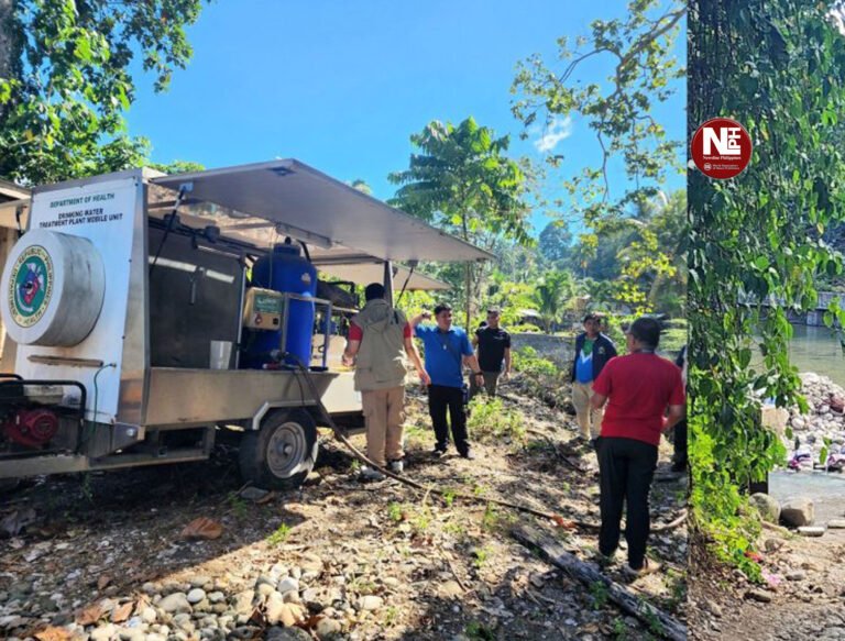 DOH deploys clean water lifeline to Manay quake zone