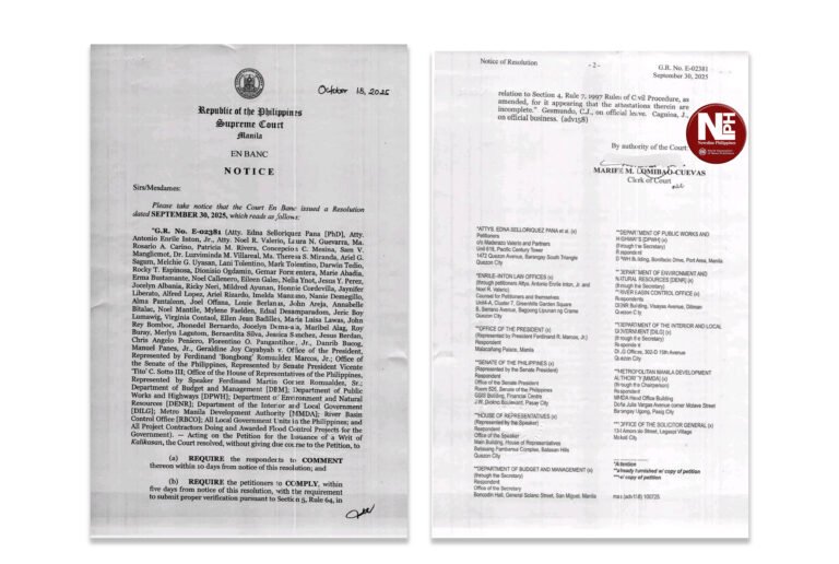Supreme Court orders Marcos, officials to answer Flood Control Writ of Kalikasan