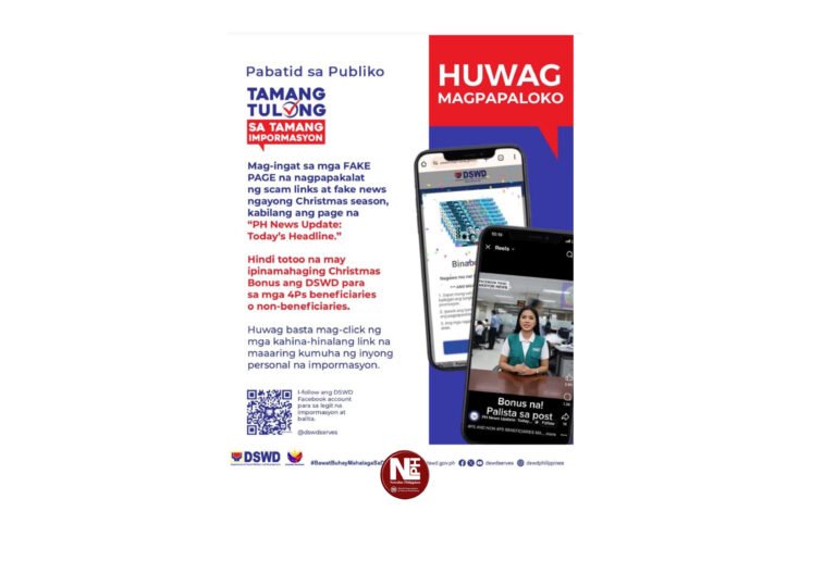 4Ps beneficiaries targeted by fake bonus scam, DSWD alerts public