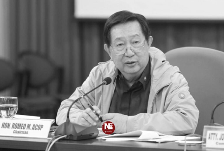 Rep. Romeo Acop passes away at 78