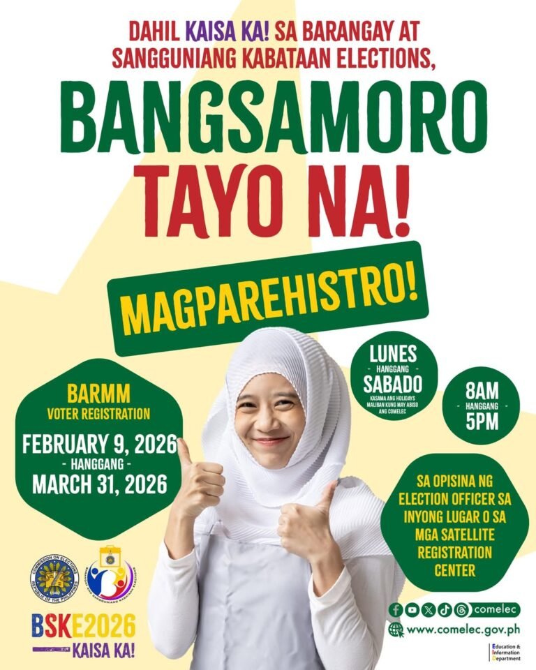 No extension: BARMM voter registration closes March 31