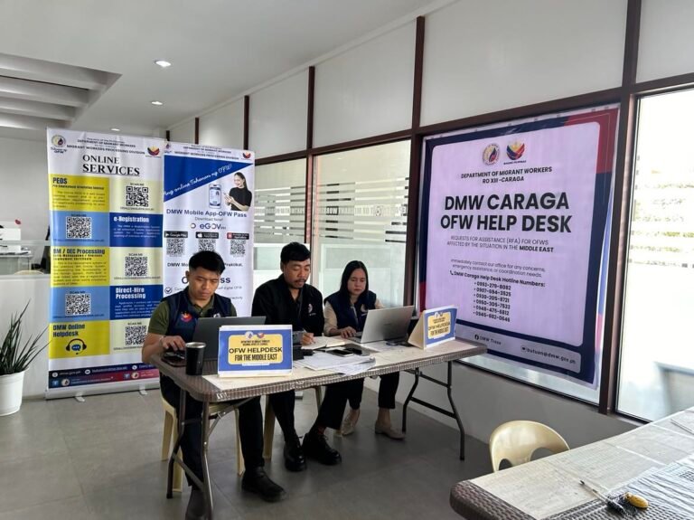 Caraga activates OFW crisis desk, quick response team as Middle East tensions stir migrant fears