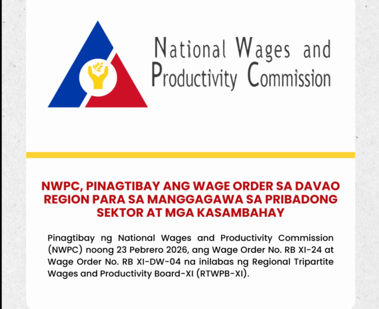 Davao Workers to Get Pay Hike Starting March 13, But Full Increase Comes in September