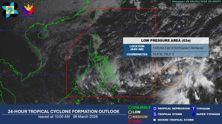 LPA Trough Brings Heavy Rains to Caraga; Classes Suspended in Several LGUs