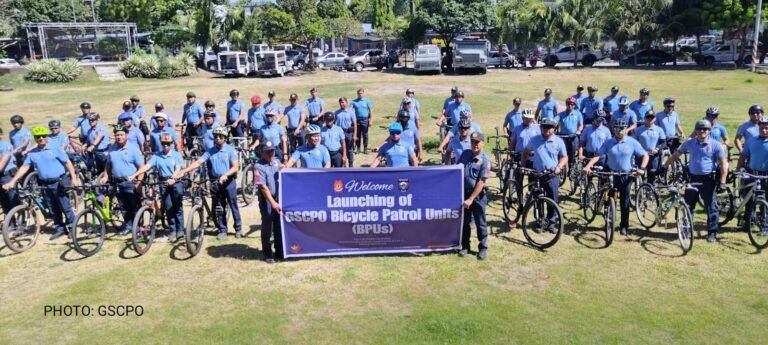 Gensan Police Turn to Bicycles as Fuel Crisis Forces Shift in Public Services