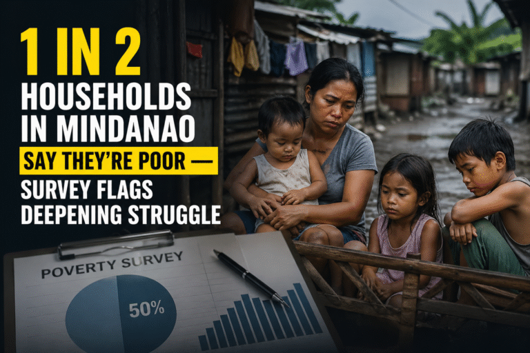 1 IN 2 HOUSEHOLDS IN MINDANAO SAY THEY’RE POOR — SURVEY FLAGS DEEPENING STRUGGLE