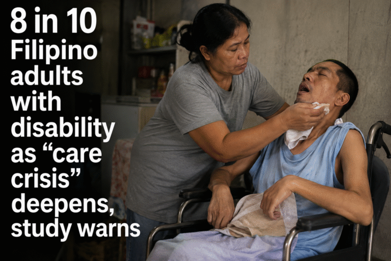 8 in 10 Filipino adults with disability as “care crisis” deepens, study warns