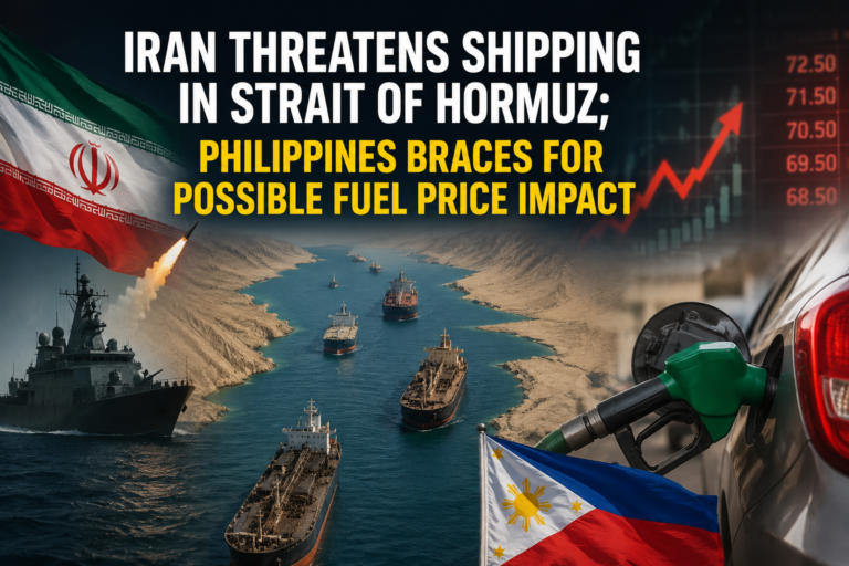Iran Threatens Shipping in Strait of Hormuz; Philippines Braces for Possible Fuel Price Impact
