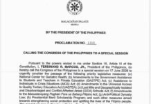 Marcos Calls Special Session to Push Key Social Welfare, Education Bills
