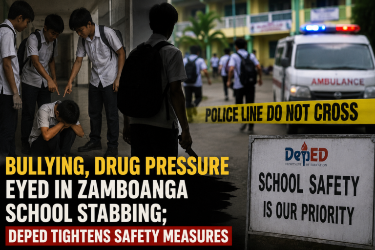 Bullying, Drug Pressure Eyed in Zamboanga School Stabbing; DepEd Tightens Safety Measures