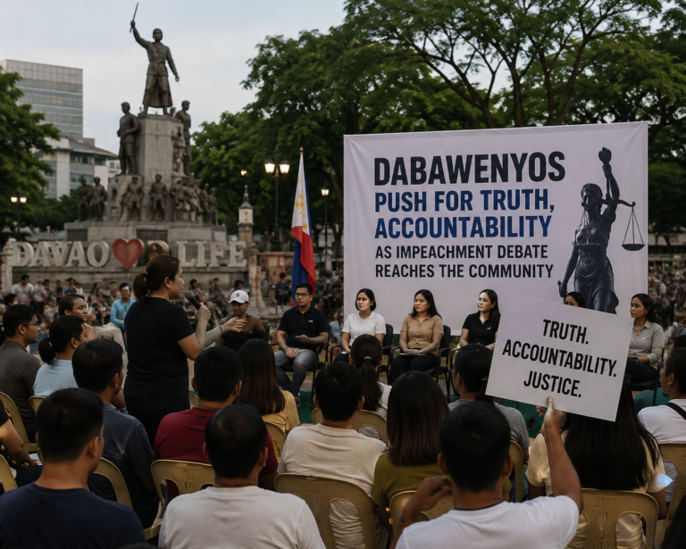 Dabawenyos push for truth, accountability as impeachment debate reaches the community