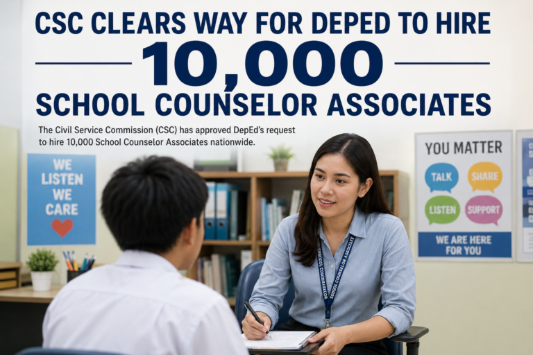 CSC clears way for DepEd to hire 10,000 school counselor associates