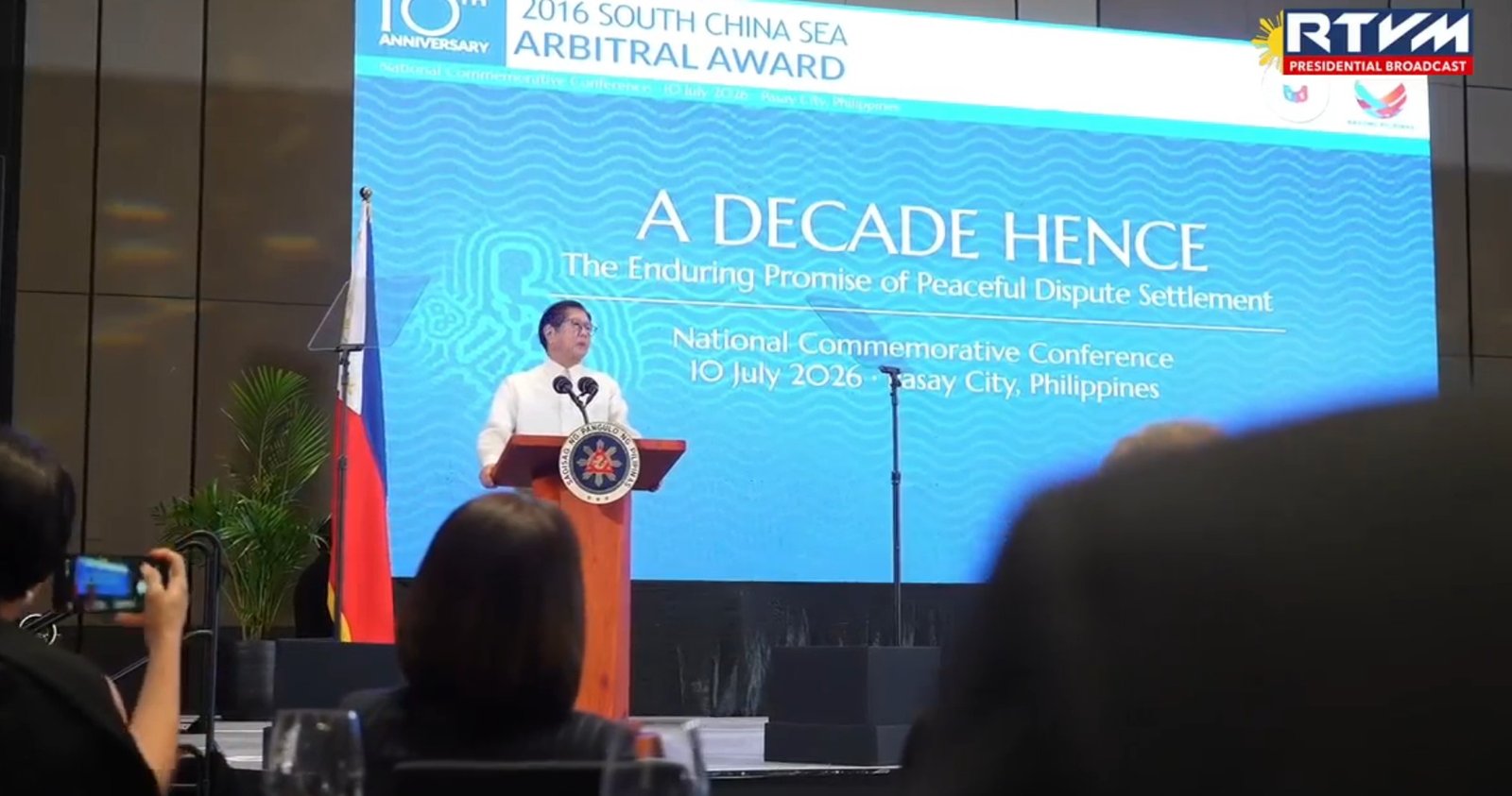 PBBM REAFFIRMS COMMITMENT TO RULE OF LAW ON 10TH ANNIVERSARY OF SOUTH CHINA SEA ARBITRAL RULING