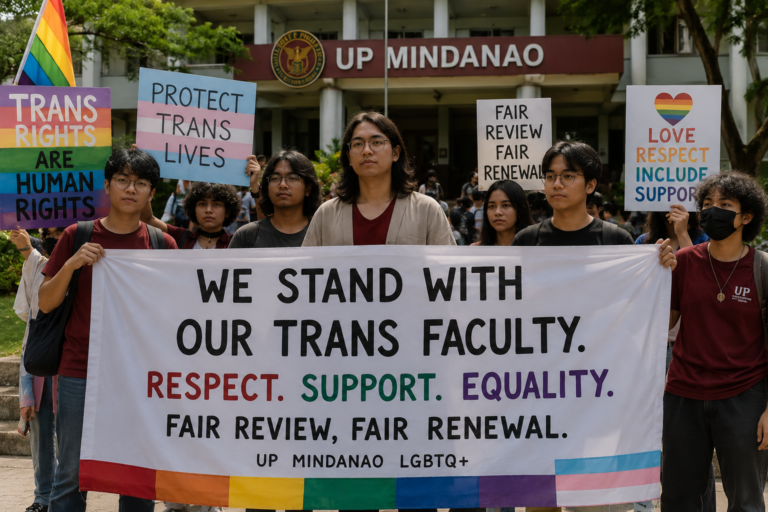 UP Mindanao LGBTQ+ student group backs trans faculty member, calls for fair review of contract renewal