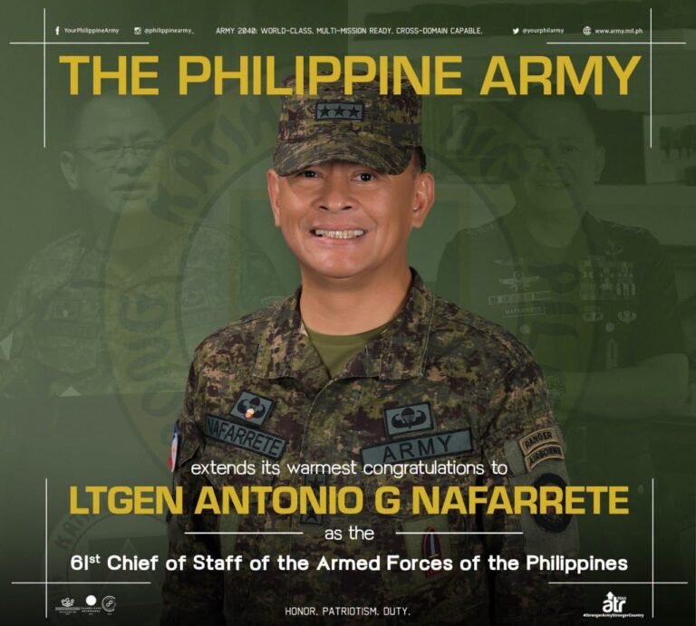 Marcos names Nafarrete as new AFP chief