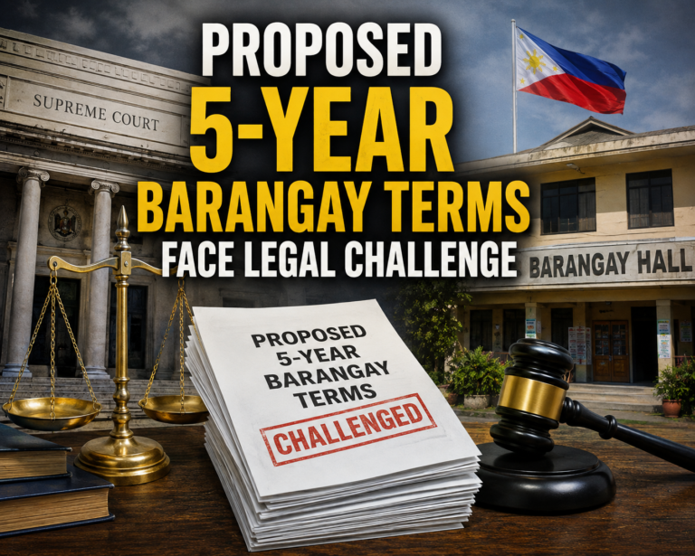 Proposed 5-year barangay terms face legal challenge