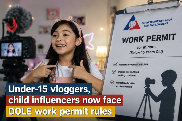 Under-15 vloggers, child influencers now face DOLE work permit rules