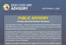 Haze puts Northern Mindanao residents on health alert